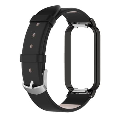 INF Urrem med urkasse i ægte læder Sort Redmi Band 2