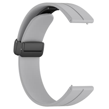Urremme magnetisk spænde silikone Grå 20 mm Samsung Galaxy Watch 5/5 Pro/4/4 Classic/3 41 mm, Huawei Watch GT3 42 mm/GT2 42 mm, Huami Amazfit GTR 4 Mini/3/2 Mini, Garmin Forerunner 245/245 Music
