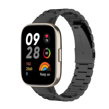 INF Urrem i rustfrit stål Sort Redmi Watch 3 / Redmi Watch Lite