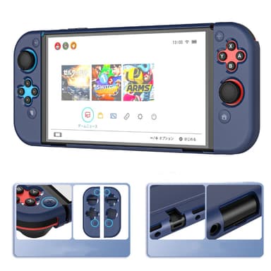 Dockbart etui Mørkeblå Nintendo Switch OLED