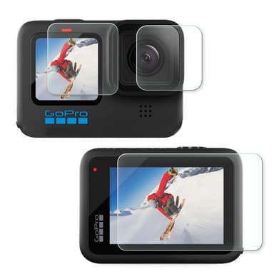 Skærmbeskytter hærdet glas 3-delt Gennemsigtig Gopro Hero 10