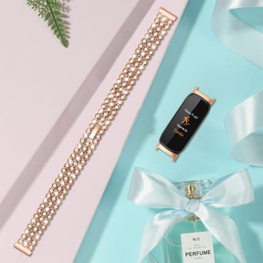 Bling klockband Rose guld Fitbit Inspire 3