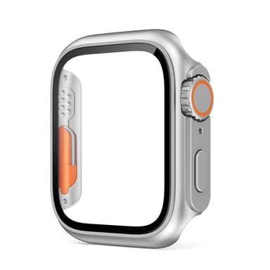 Smart urkasse med skærmbeskytter Sølv Apple Watch S8 / Ultra 7 / Ultra 6 41 mm