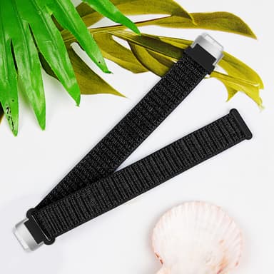 Urrem flettet nylon Sort Fitbit Inspire / 1 / 2 / 3