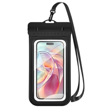 Vandtæt telefontaske IPX8 Sort