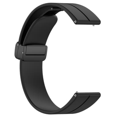 INF Urrem magnetisk spænde silikone Sort 22 mm Samsung Galaxy Watch 3 45 mm/Gear S3 Classic, Frontier, Huawei Watch Buds/GT Runner/GT2 Pro, Xiaomi Watch S1 Pro, Garmin Forerunner 255/Vivoactive 4