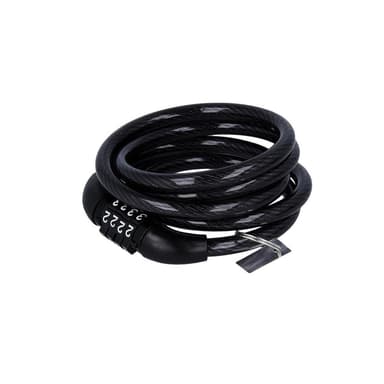 Forever Outdoor Cykellås med kabel og kode KYL-100, Sort