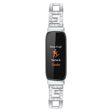 Bling rhinestone smart urrem slankt armbånd Sølv Fitbit Inspire 1 / Inspire 2 / Inspire HR / Inspire 3