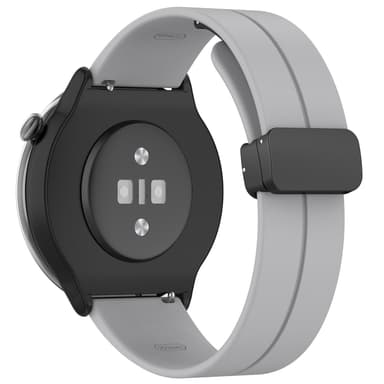 Urremme magnetisk spænde silikone Grå 20 mm Samsung Galaxy Watch 5/5 Pro/4/4 Classic/3 41 mm, Huawei Watch GT3 42 mm/GT2 42 mm, Huami Amazfit GTR 4 Mini/3/2 Mini, Garmin Forerunner 245/245 Music