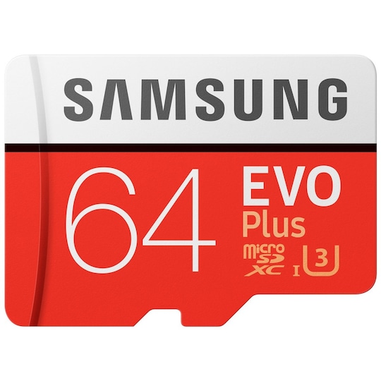 Samsung Evo Plus Micro SDXC UHS-3 kort 64 GB