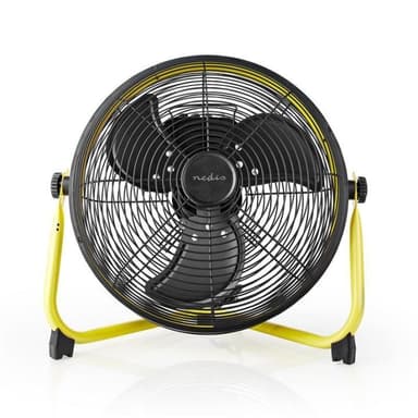 Gulv Ventilator | 300 mm | 3-Hastighed | Vipbar | Gul / Sort