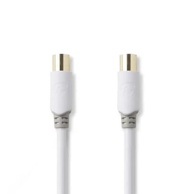 Nedis Coax Cable | IEC (Coax) Han | IEC (Coax) Hun | Guldplateret | 100 dB | 75 Ohm | Dobbelt afskærmet | 2.00 m | Runde | PVC | Hvid | Box