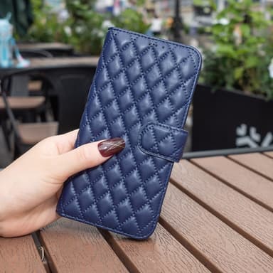 SKALO Samsung A54 5G BINFEN COLOR Quiltet Pung - Blå
