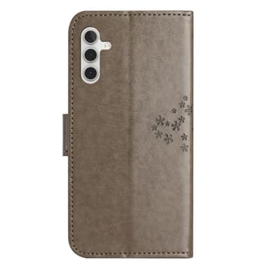 SKALO Samsung A14 4G/5G Owl Tree Flip Cover - Grå