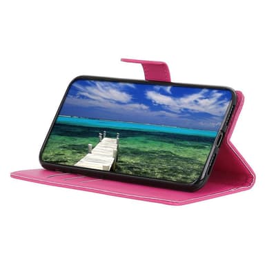 SKALO Samsung A14 4G/5G Litchi Flip Cover - Pink