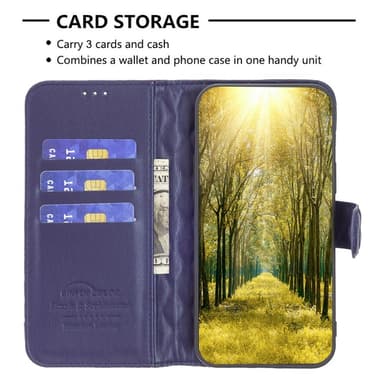 SKALO Samsung A34 5G BINFEN COLOR Quiltet Pung - Blå