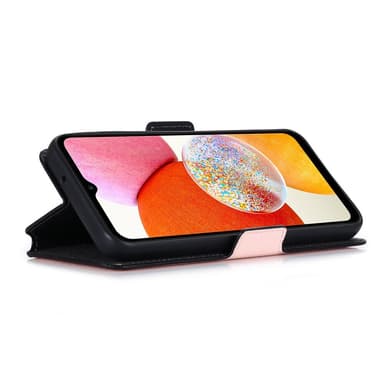 SKALO Samsung A14 4G/5G MUXMA Saffiano PU-læder Pungetui - Pink