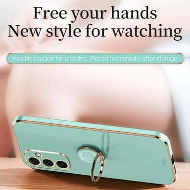SKALO Samsung A34 5G XINLI TPU Cover med ring - Sort