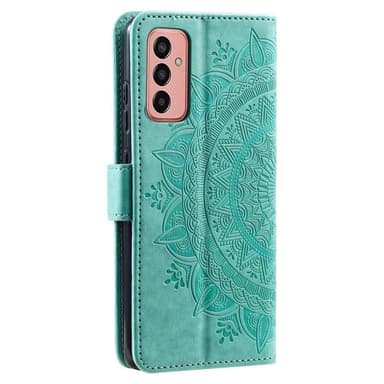 SKALO Samsung A14 4G/5G Mandala Flip Cover - Turkis