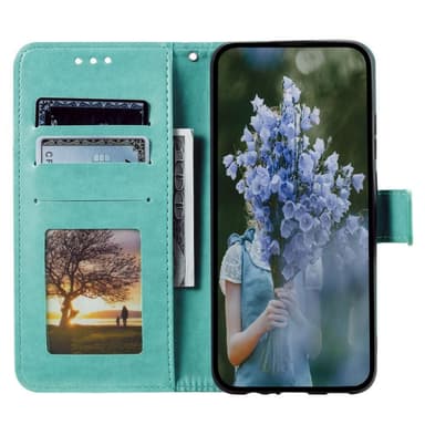 SKALO Samsung A14 4G/5G Mandala Flip Cover - Turkis