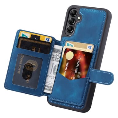 SKALO Samsung A54 5G PU-læder Cover med Pung - Blå