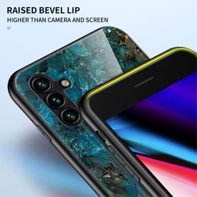 SKALO Samsung A54 5G Marmor hærdet glas TPU Cover - #4
