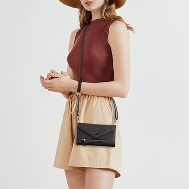 SKALO Samsung A54 5G Evelope Clutch 8-RUM - Sort