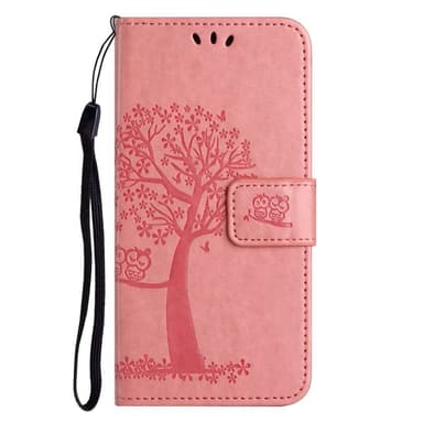 SKALO Samsung A14 4G/5G Owl Tree Flip Cover - Pink