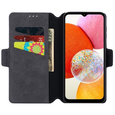 SKALO Samsung A14 4G/5G MUXMA Saffiano PU-læder Pungetui - Hvid
