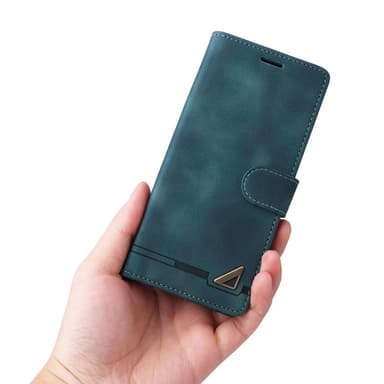 SKALO Samsung A54 5G Flip Cover m. pung i PU-læder - Grøn