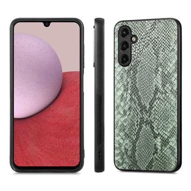 SKALO Samsung A14 4G/5G Snakeskin PU-læder Hybrid Cover - Grøn