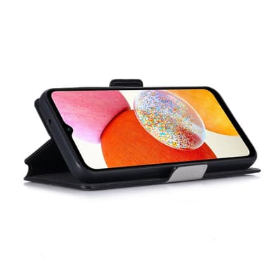SKALO Samsung A14 4G/5G MUXMA Saffiano PU-læder Pungetui - Hvid