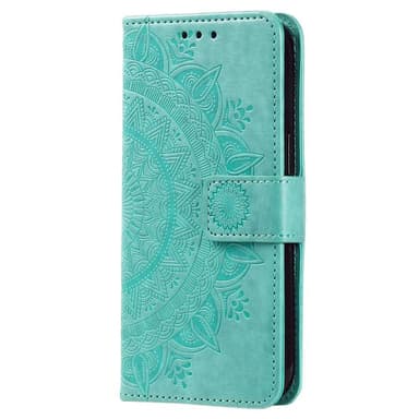 SKALO Samsung A14 4G/5G Mandala Flip Cover - Turkis