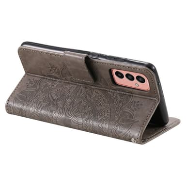 SKALO Samsung A14 4G/5G Mandala Flip Cover - Grå