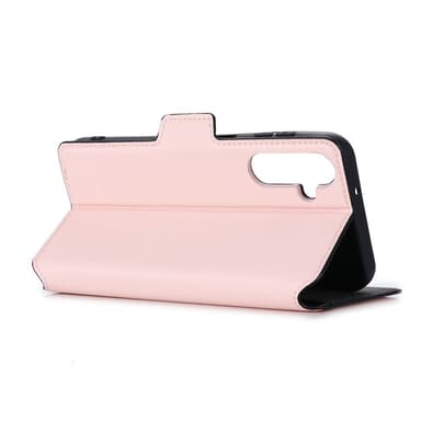 SKALO Samsung A14 4G/5G MUXMA Saffiano PU-læder Pungetui - Pink