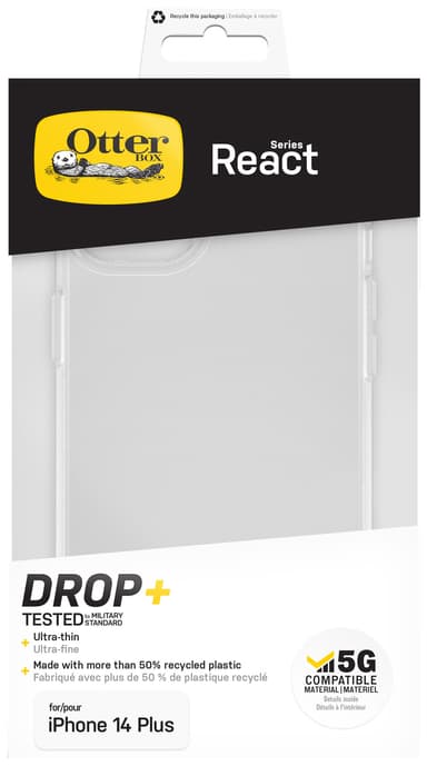 OtterBox React iPhone 14 Plus etui (transparent)