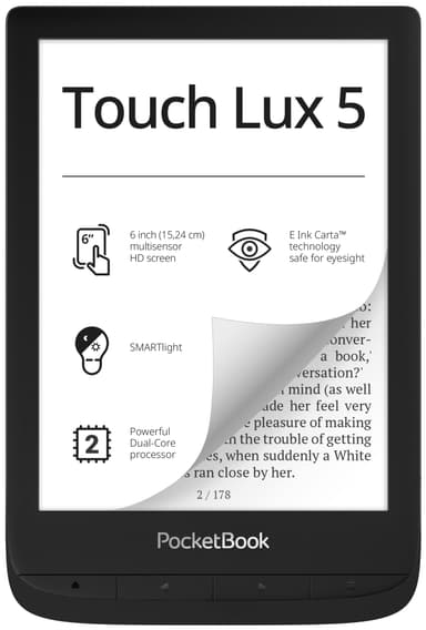 PocketBook Touch Lux 5 eBook 8GB (sort)