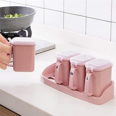 Krydderiglas/Opbevaringsglas 4 stk, Pink