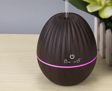 Luftfugter/Aroma Diffuser i trædesign, mørkt træ