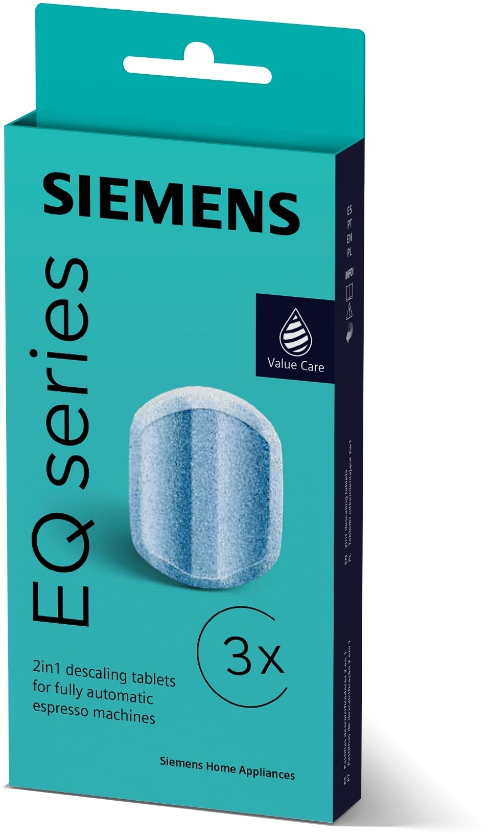 Siemens Espresso EQ Series afkalkningstabletter TZ80002B