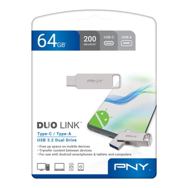 64GB DUO LINK USB Type-C Dual Flash Drive | Elgiganten