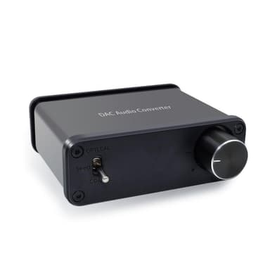 NÖRDIC digital til analog audio konverter, Toslink og Coaxial til RCA L / R audio og 3,5 mm Auxiliary Output Lydstyrkeregulering