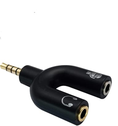 NÖRDIC Audio Adapter 3.5mm adapter til mikrofon og hovedtelefon