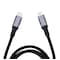 NÖRDIC 1m USB3.2 Gen1 USB-C til C nylonflettet kabel hurtig opladning 3A 5Gbps Strømforsyning PD 60W