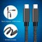 NÖRDIC 25cm USB C 3.1 til USB C Nylon Braid Cable Hurtig opladning 3A Gen1 5Gbps Power Delivery PD 60W