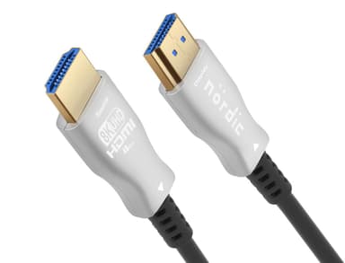 NÖRDIC 40m aktivt AOC optisk fiberkabel HDMI 2.1 8K 60Hz 4K 120Hz 48Gbps Dynamic HDR, eARC, VRR kompatibel med RTX 3080 3090