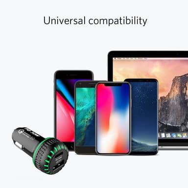 NÖRDIC oplader 30W med 1xUSB C PD30W og 1xUSB En 18W Quick Charger 3,0 Qualcomm certificeret
