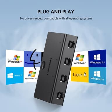 Ugreen USB 2.0 Switch 4 til 1