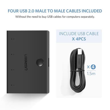 Ugreen USB 2.0 Switch 4 til 1