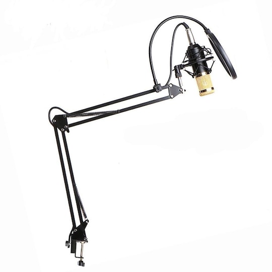 NÖRDIC BM800 Mikrofon kits med kondensatormikrofon, bordstativ popfilter shock mount lydkabel BM800